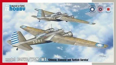 1/72 Special Hobby model 139WC/WSM/WT Chinese. Siamese and Turkish Service Plastic Model Kit