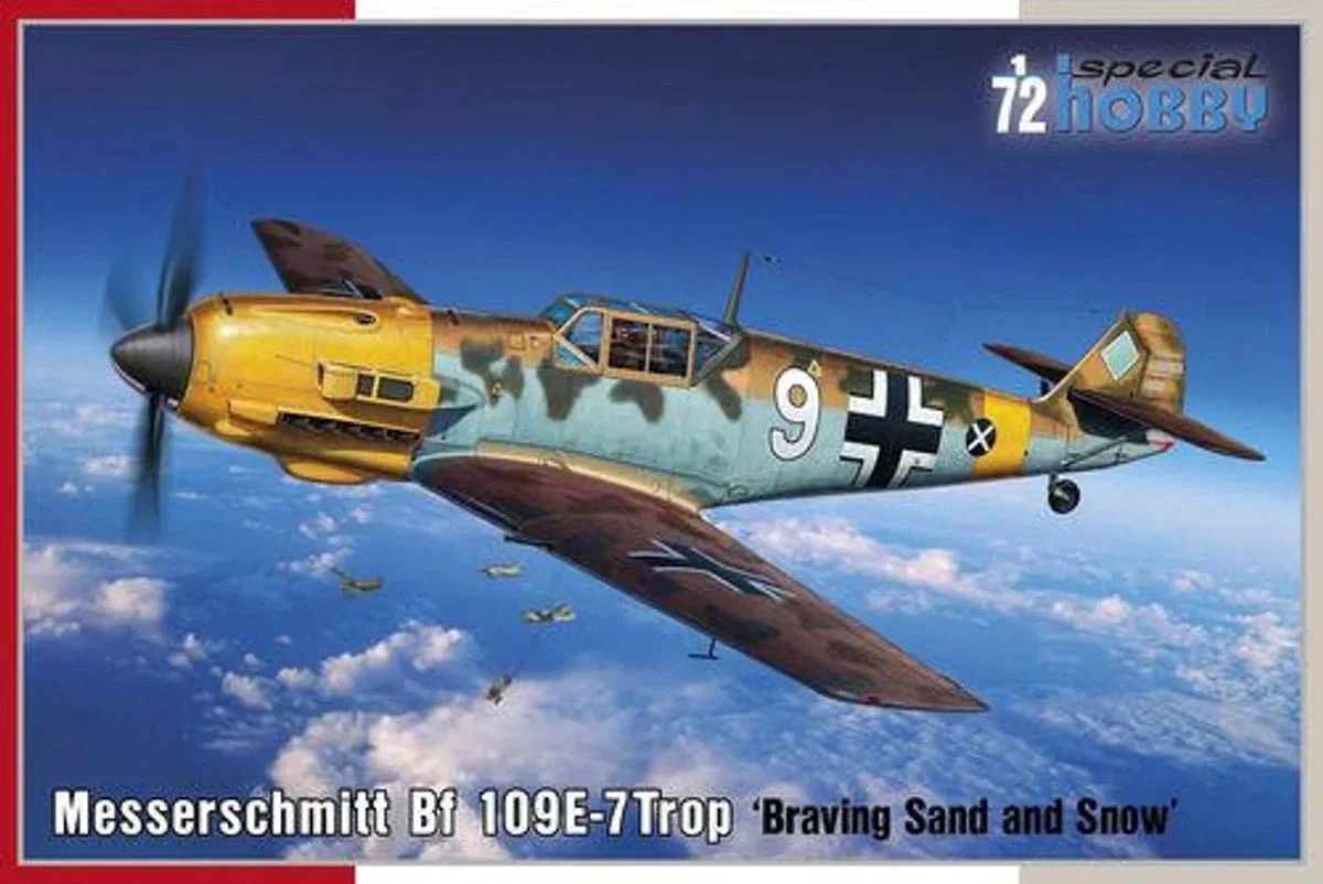 1/72 Special Hobby Messerschmitt Bf 109E-7Trop Braving Sand and Snow Plastic Model Kit