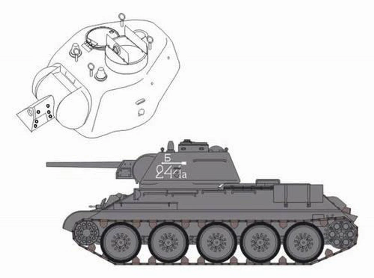 CMK 1/35 CMK T-34/76 model 1943 Chtz - conversion set for