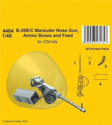 1/48 CMK B-26B/C Marauder Nose Gun, Ammo Boxes and Feed / for ICM kit