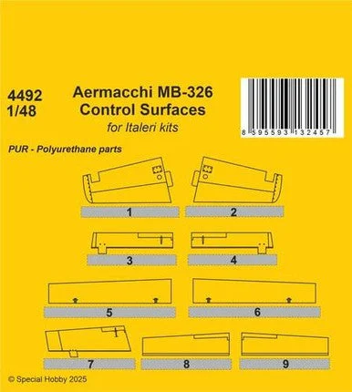 1/48 CMK Aermacchi MB-326 Control Surfaces
