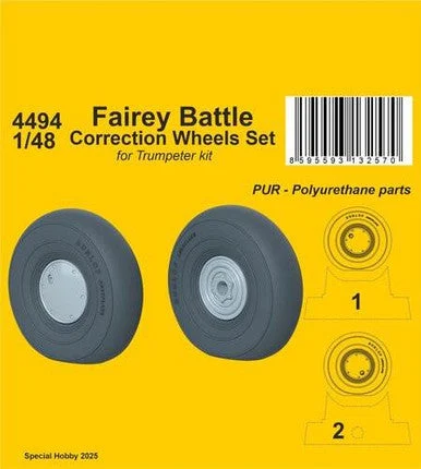1/48 CMK Fairey Battle Correction Wheels Set / for Trumpeter kit
