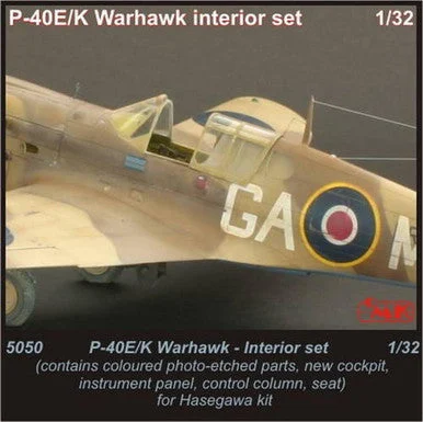 1/32 CMK P-40 E/K Warhawk Interior set for HAS