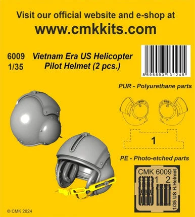 1/35 CMK Vietnam Era US Helicopter Pilot Helmet (2 pcs.)