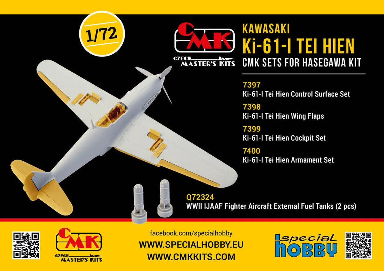 CMK 1/72 CMK Ki-61-I Tei Hien Wing Flaps. for Hasegawa kit Resin