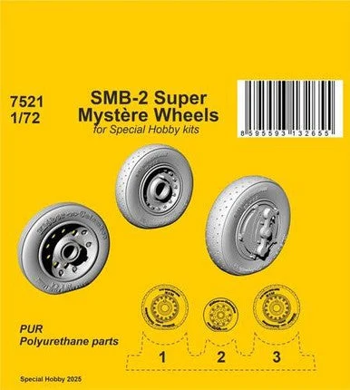1/72 CMK SMB-2 Super Mystere Wheels / for CMK kits