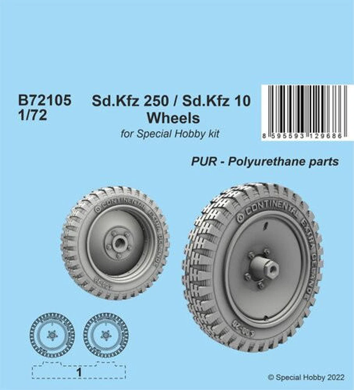 CMK 1/72 CMK Sd.Kfz 250 / Sd.Kfz 10 Wheels