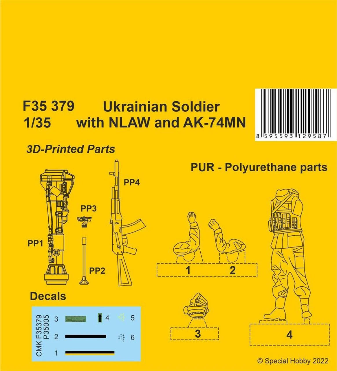 CMK 1/35 Ukrainian Soldier with NLAW and AK-74MN 1/35 Resin Figure Model Kit