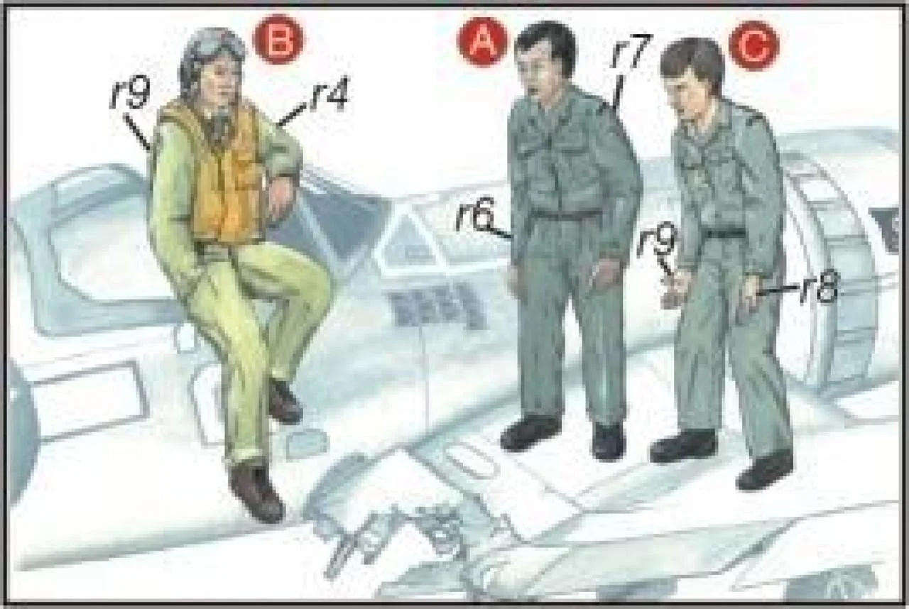 CMK 1/72 US Navy Mechanics (2 fig.) And Pilot WW II