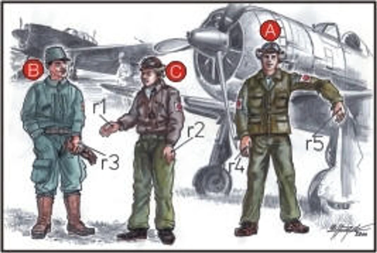 CMK 1/72 Japanese Army Pilots (2 fig.) and Mechanic