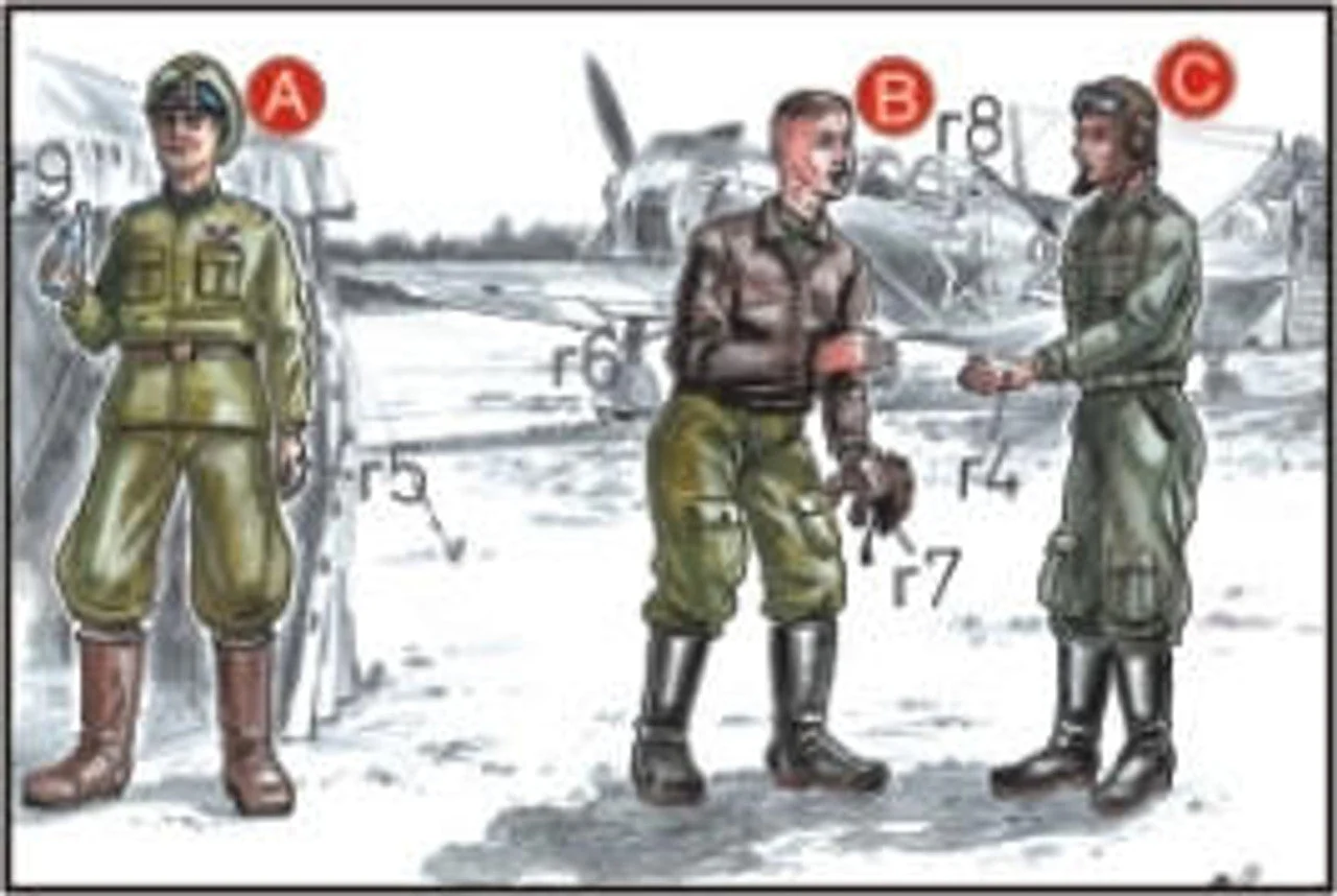 CMK 1/72 Soviet Pilots (2 fig.) And Mechanic WW II