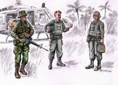 1/72 CMK Vietnam LRRP US Helicopter crew (3 fig.) Resin Figure Model Kit