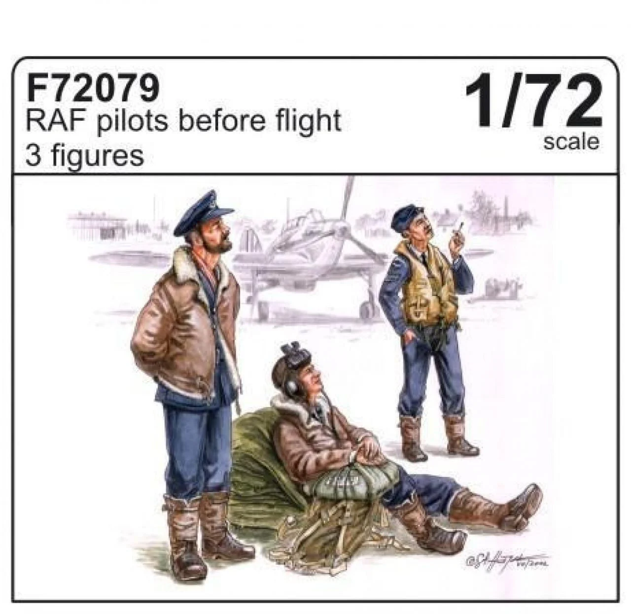 CMK 1/72 RAF pilots before flight (3 fig.)