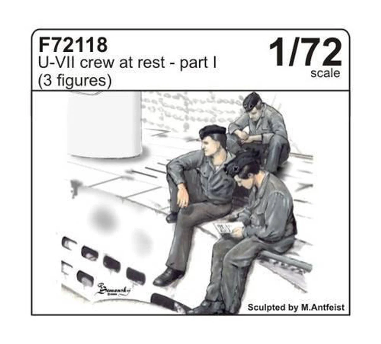 CMK 1/72 U-VII crew at rest part I (x3) Resin Figure Models