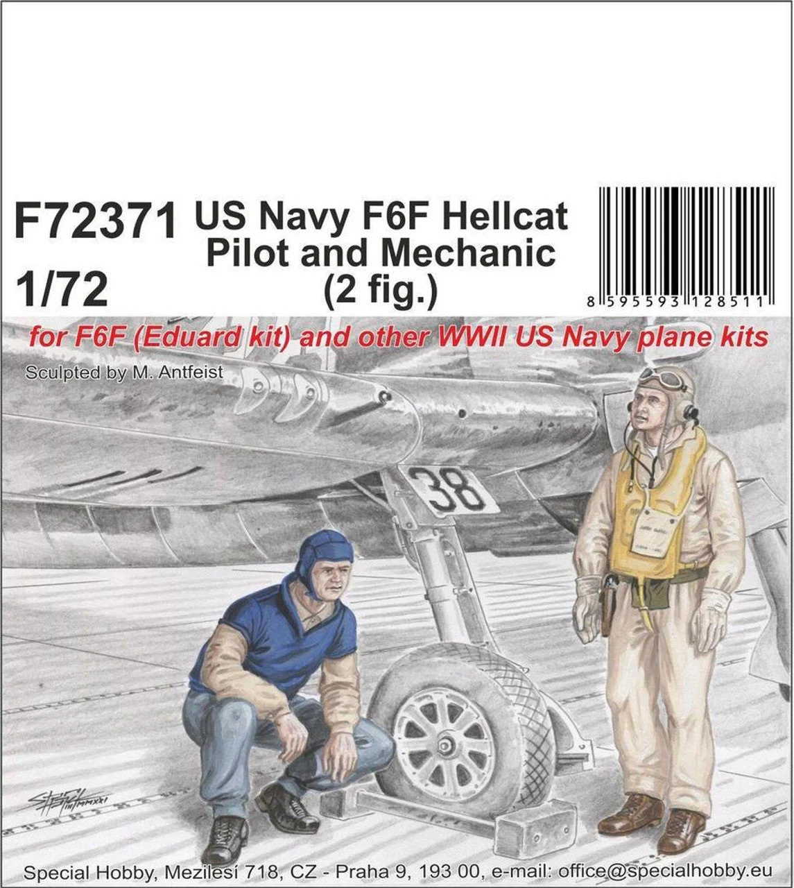 CMK 1/72 US Navy F6F Hellcat Pilot and Mechanic Resin Figure Model Kit