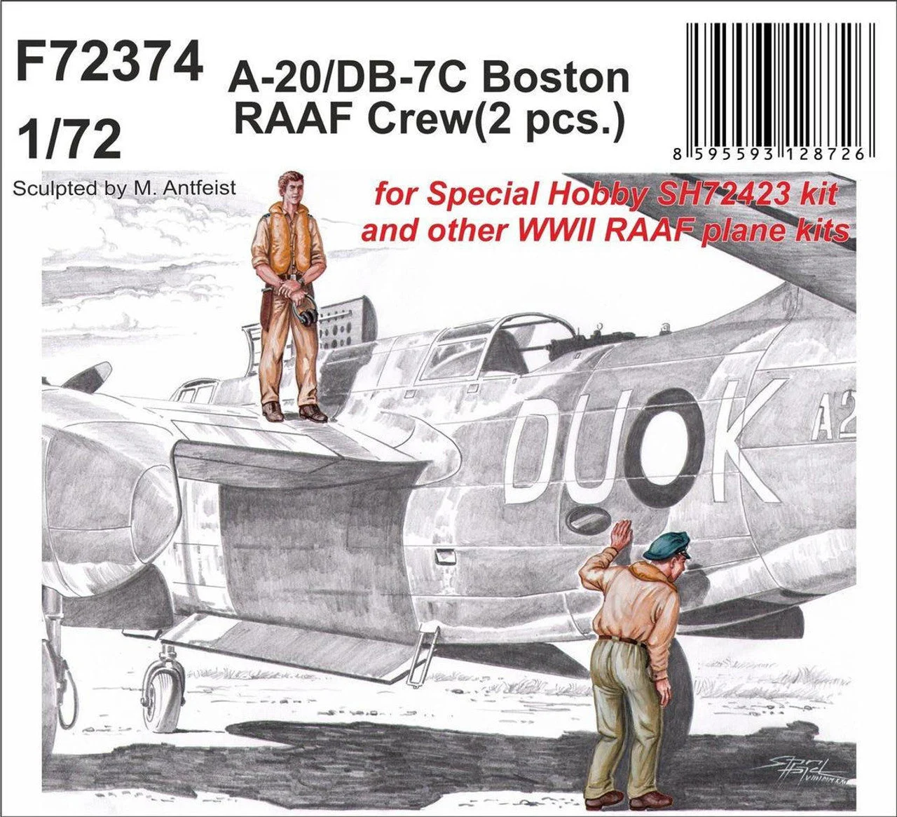 CMK 1/72 A-20/DB-7C Boston RAAF Crew Resin Figure Model Kit