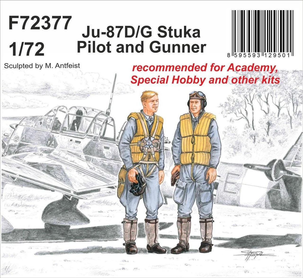 CMK 1/72 Junkers Ju-87D/G Stuka Pilot and Gunner Resin Figure Model Kit