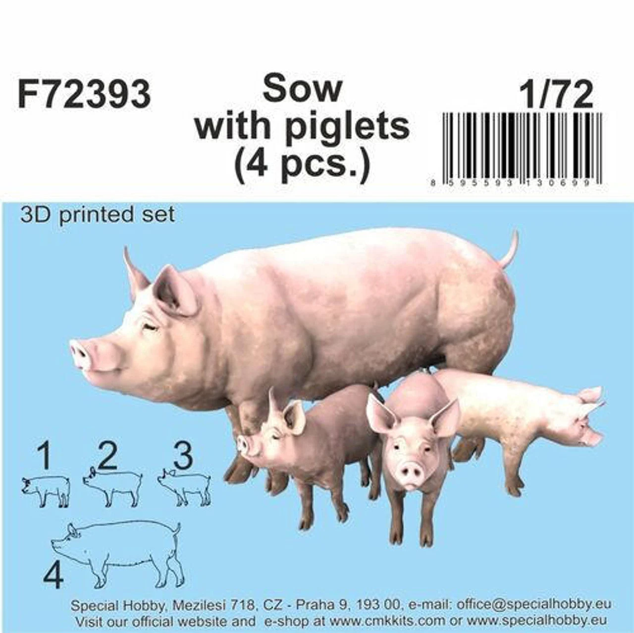 CMK 1/72 Sow with piglets