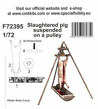 1/72 CMK Slaughtered pig suspended on a pulley