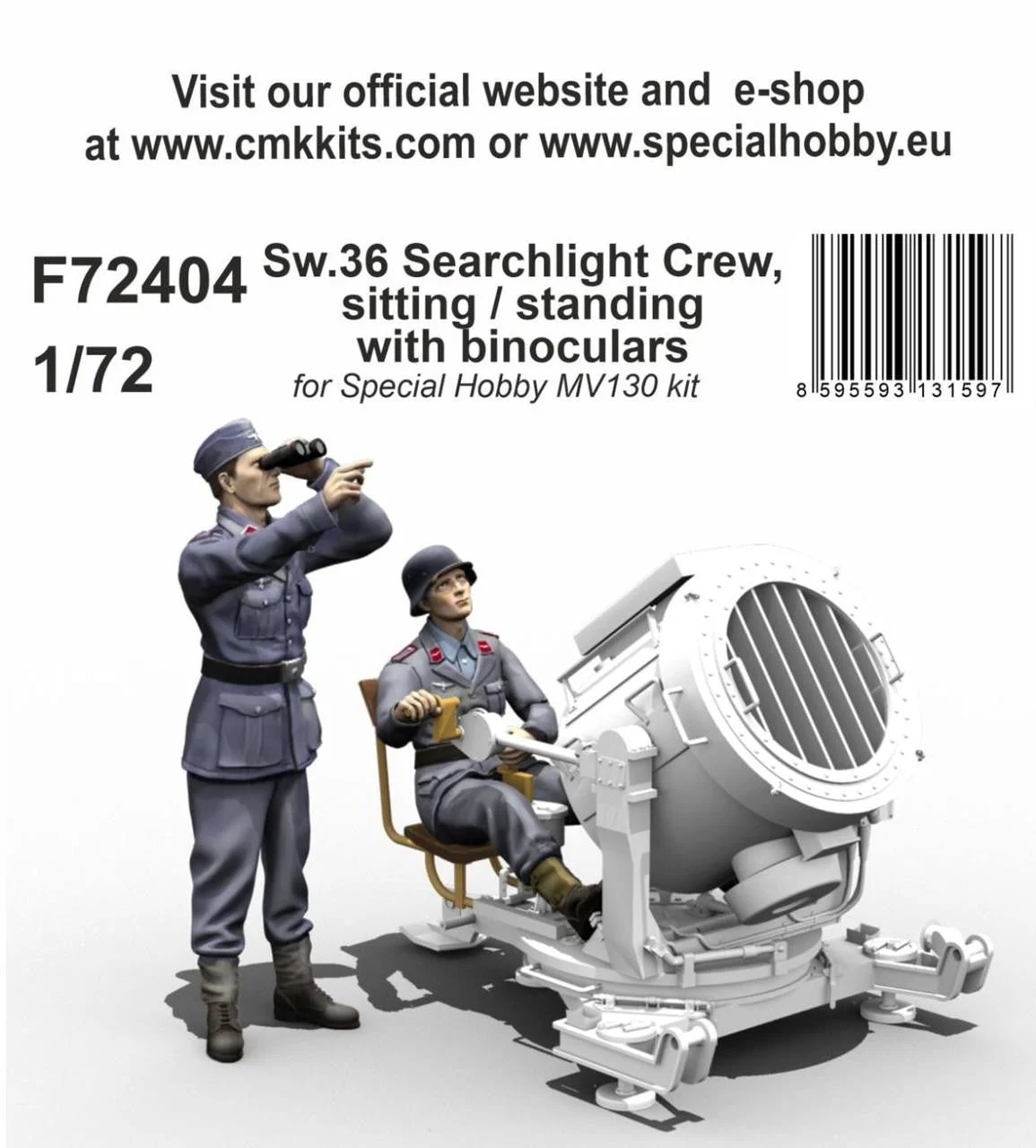 CMK 1/72 Sw.36 Searchlight Crew. sitting / standing with binoculars