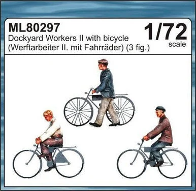 1/72 CMK Dockyard workers II.with bicycle Resin