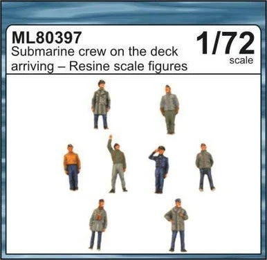 1/72 CMK Submarine crew on the deck arriving to the port Resin