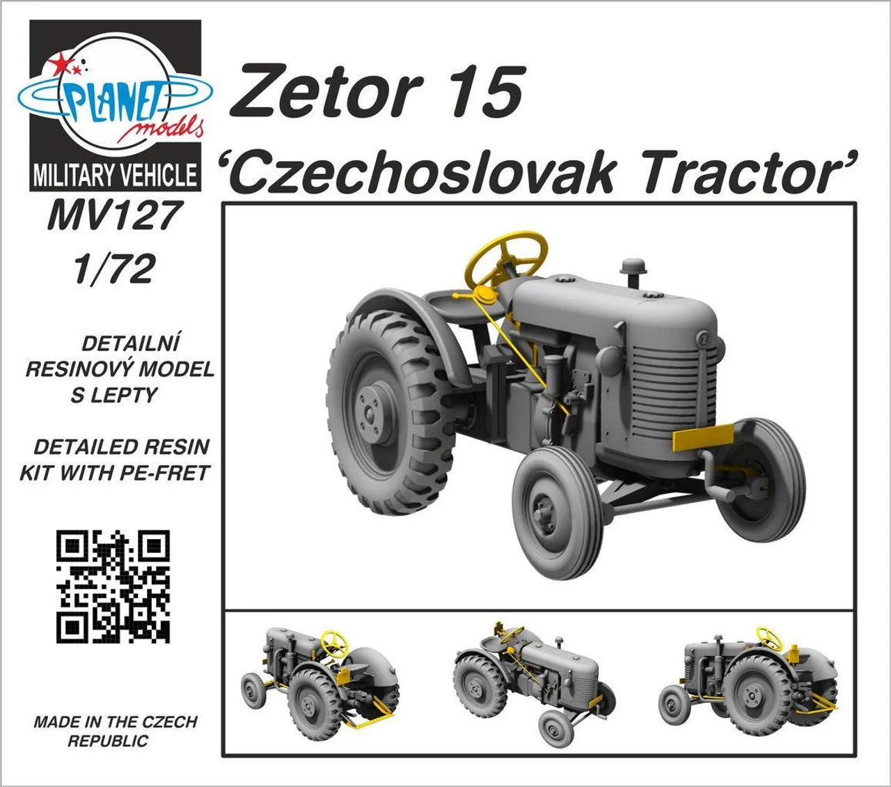 CMK 1/72 CMK Zetor 15 Czechoslovak Tractor Resin