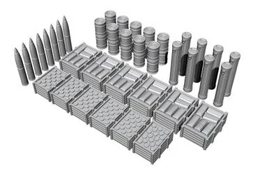 1/72 CMK U-Boot VII-IX Ammo and Food Supplies. for Revell kit Resin