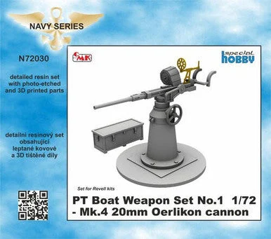 1/72 CMK PT Boat Weapon Set No.1 Mk.4 20mm Oerlikon cannon