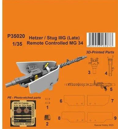 1/35 CMK Hetzer / Stug IIIG (Late) Remote Controlled MG 34