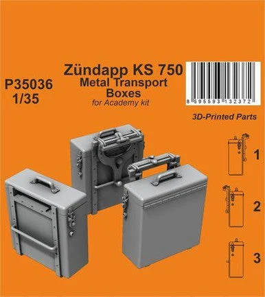 1/35 CMK Zundapp KS 750 Metal Transport Boxes / for Academy kit