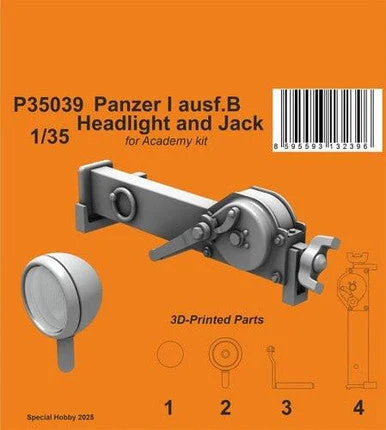 1/35 CMK Panzer I ausf.B Headlight and Jack / for Academy kit
