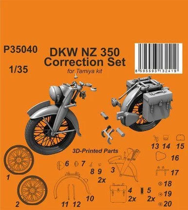 1/35 CMK DKW NZ 350 Correction Set / for Tamiya kit