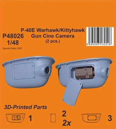 1/48 CMK P-40E Warhawk/Kittyhawk Gun Cine Camera (N-2 type) / for Eduard kits