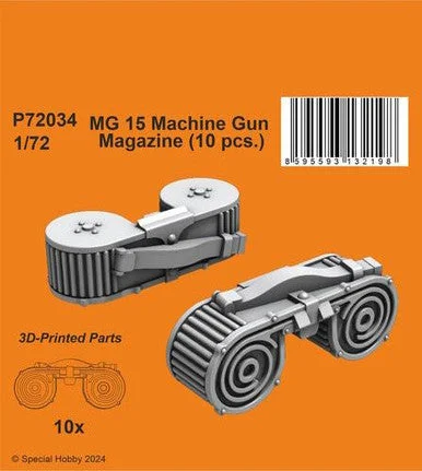 1/72 CMK MG 15 Machine Gun Magazine (10 pcs.)
