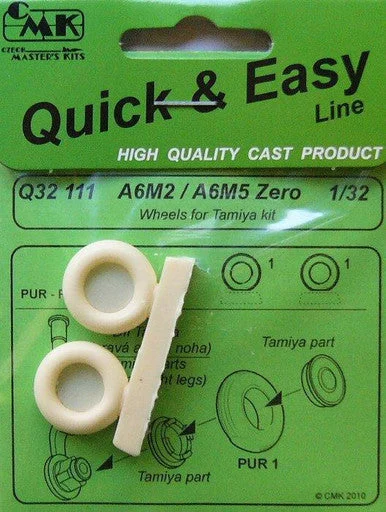 1/32 CMK A6M2/A6M5 Zero - wheels for TAM Resin