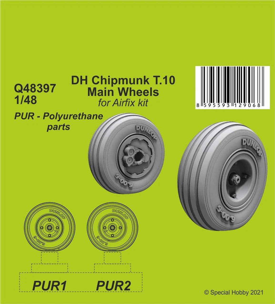 CMK 1/48 CMK DH Chipmunk T.10 Main Wheels Resin