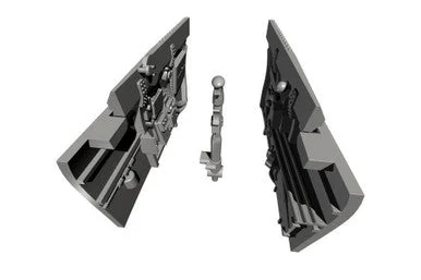 1/72 CMK P-40 Cockpit Sidewalls and Control Column for Special Hobby Resin
