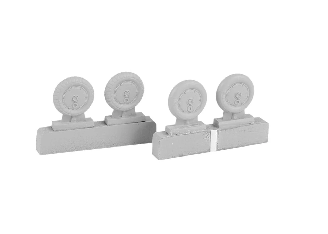 CMK 1/72 CMK Bf 109G-6 Wheel set (smooth and ribbed tyres) Resin