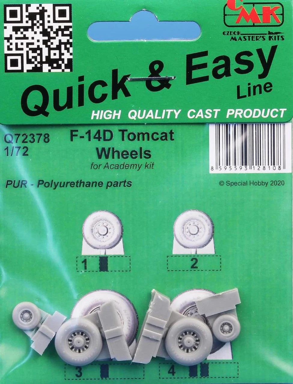 CMK 1/72 CMK F-14D Tomcat Wheels Resin