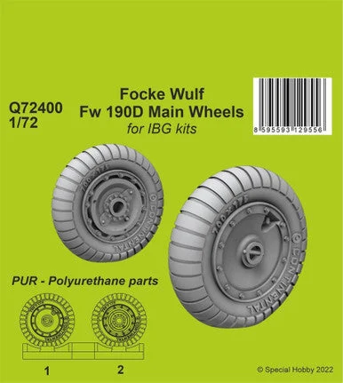 1/72 CMK Focke Wulf Fw 190D-9 Main Wheels / for1/72 IBG kits Resin