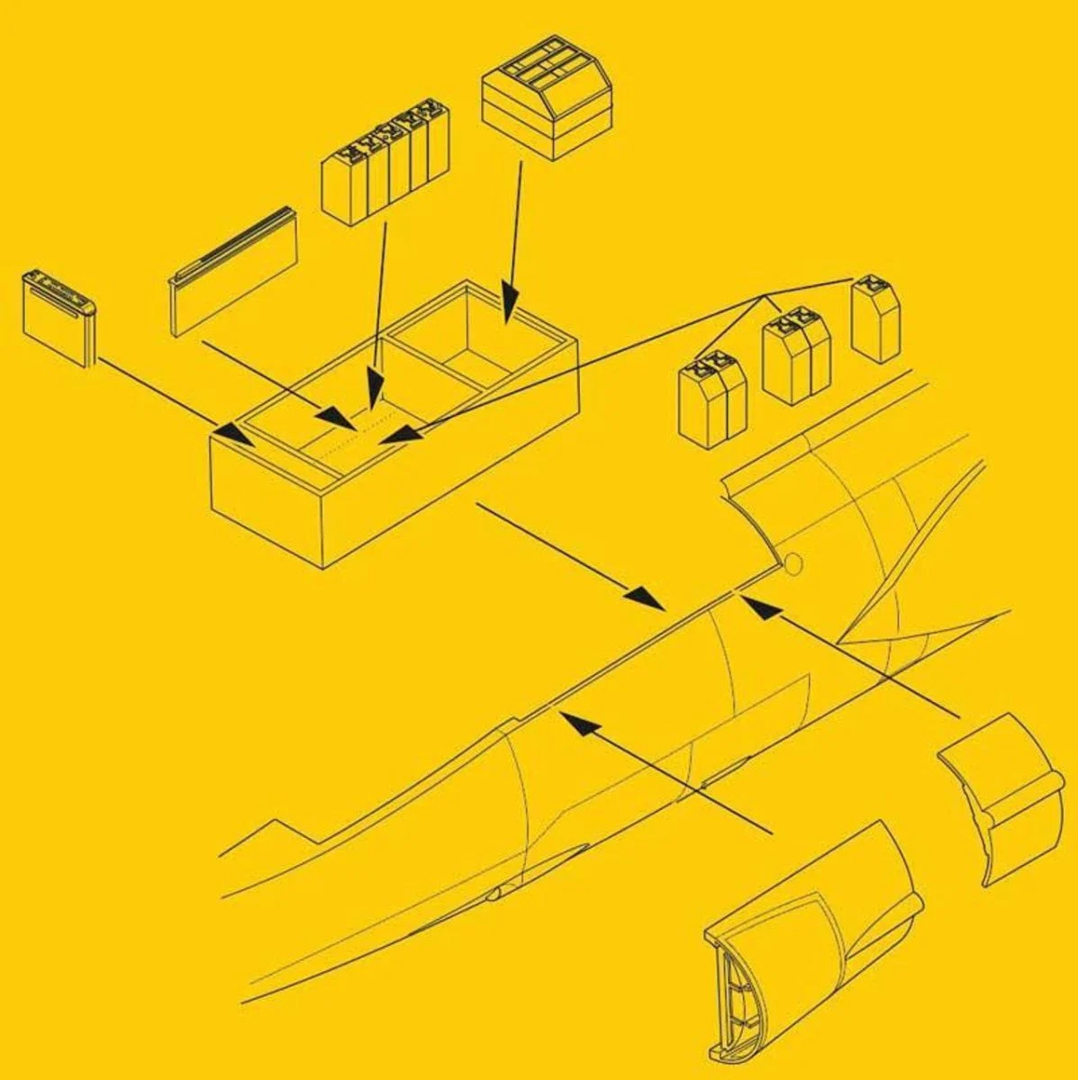 CMK 1/32 CMK F-104G/S Electronics and Ammo Boxes Set Resin