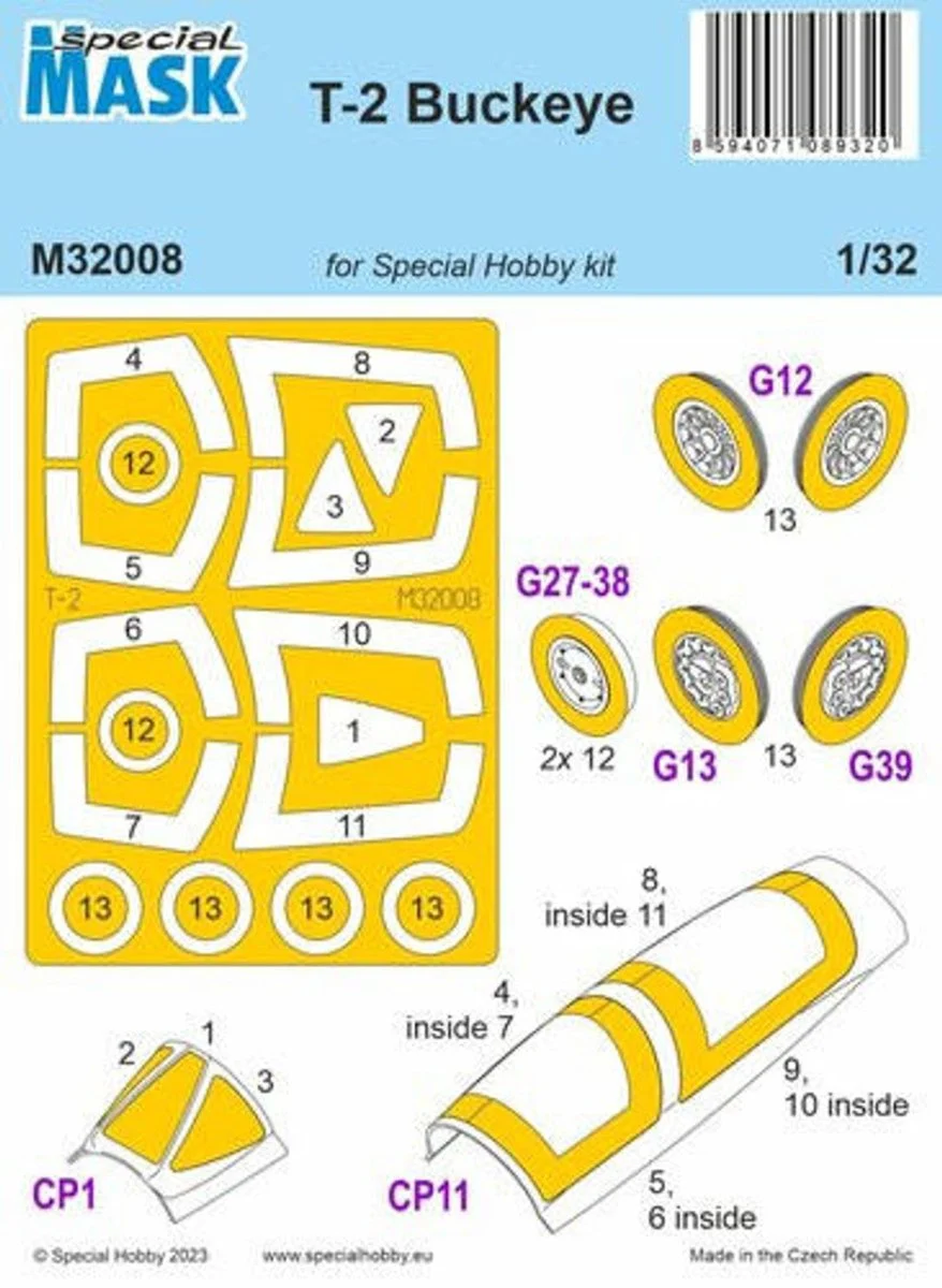 CMK 1/32 CMK T-2 Buckeye Trainer Paint MASK