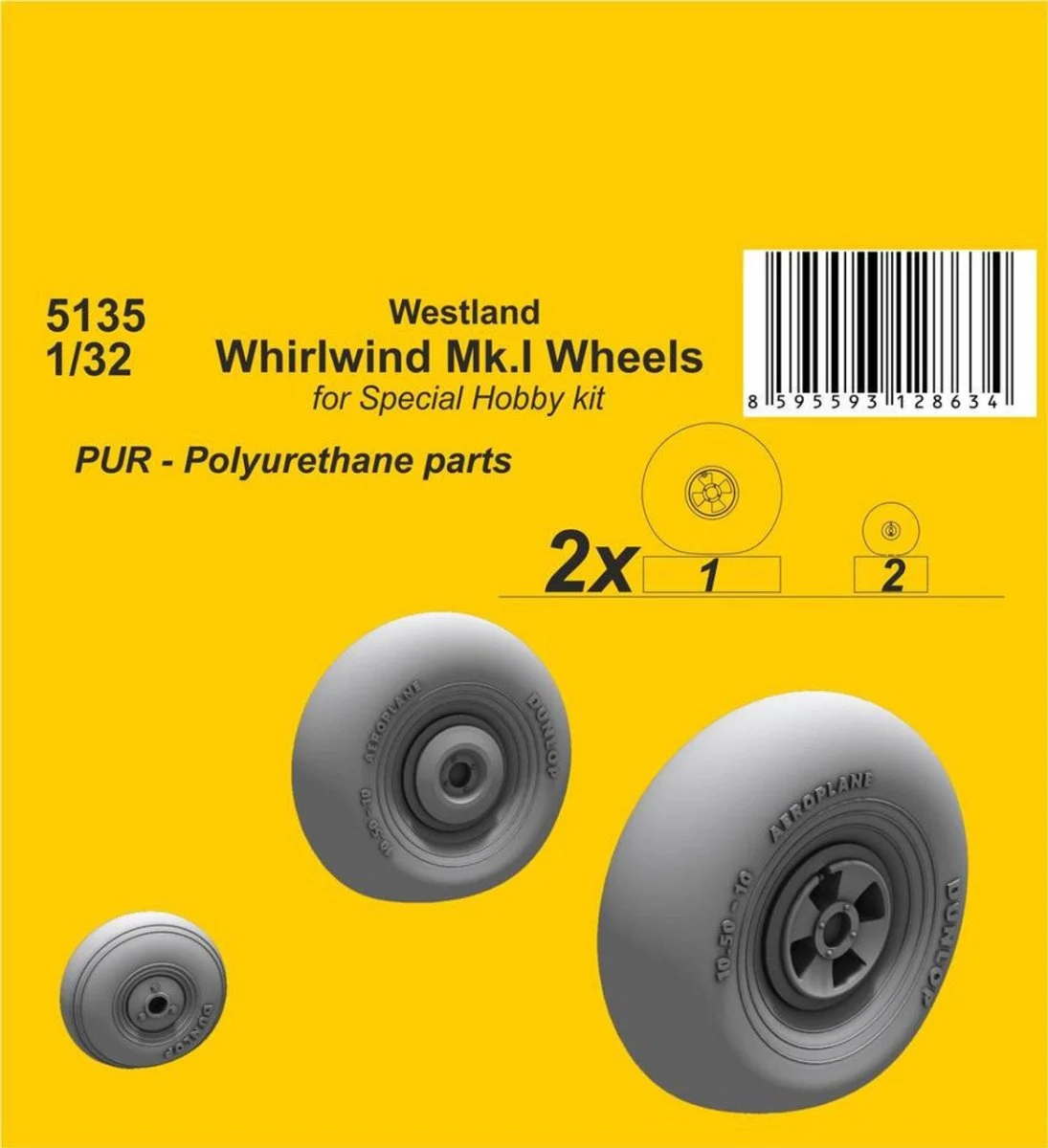 CMK 1/32 CMK Westland Whirlwind Mk.I Wheels Resin