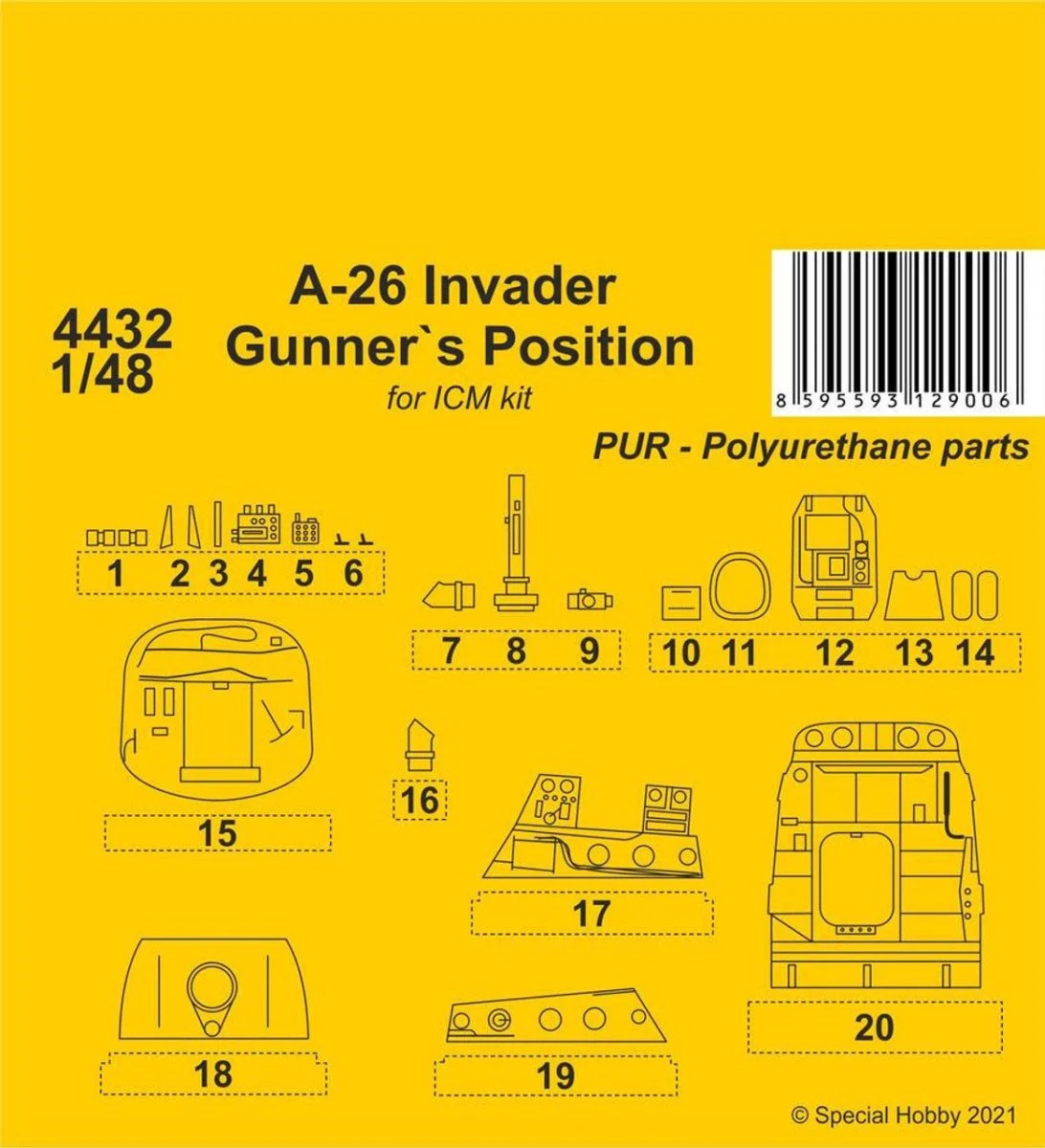 CMK 1/48 CMK A-26 Invader Gunners Position Resin