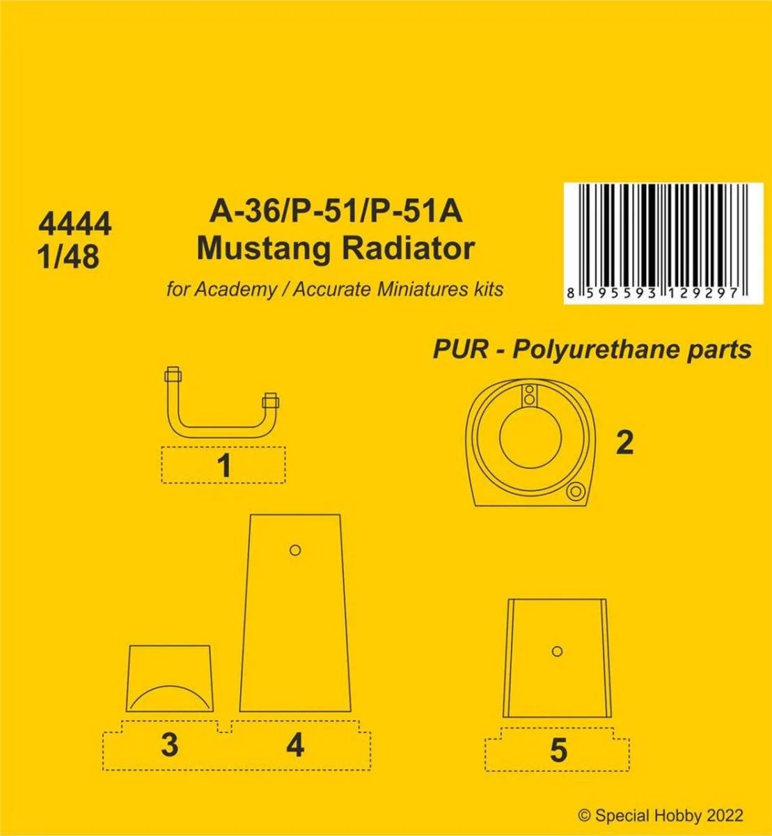 CMK 1/48 CMK A-36 Apache / P-51 / P-51A Mustang Radiator Resin