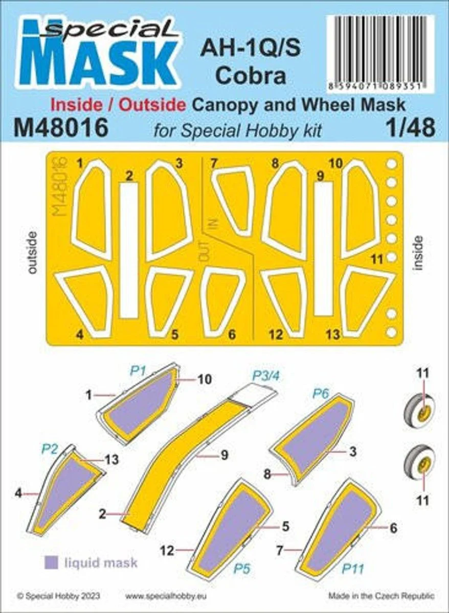 CMK 1/48 CMK AH-1Q/S Cobra Inside/Outside MASK
