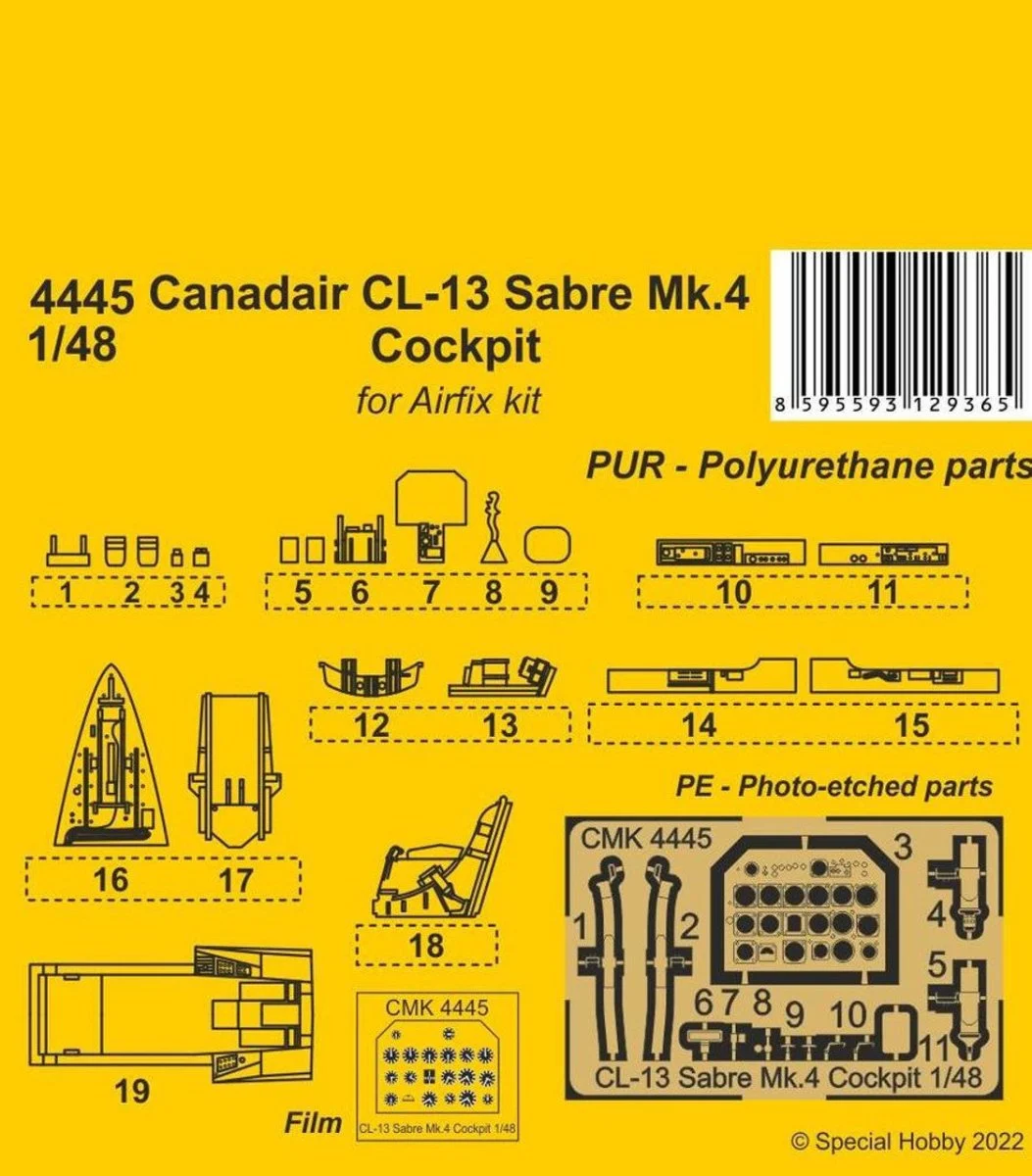 CMK 1/48 CMK Canadair CL-13 Sabre Mk.4 Cockpit Resin