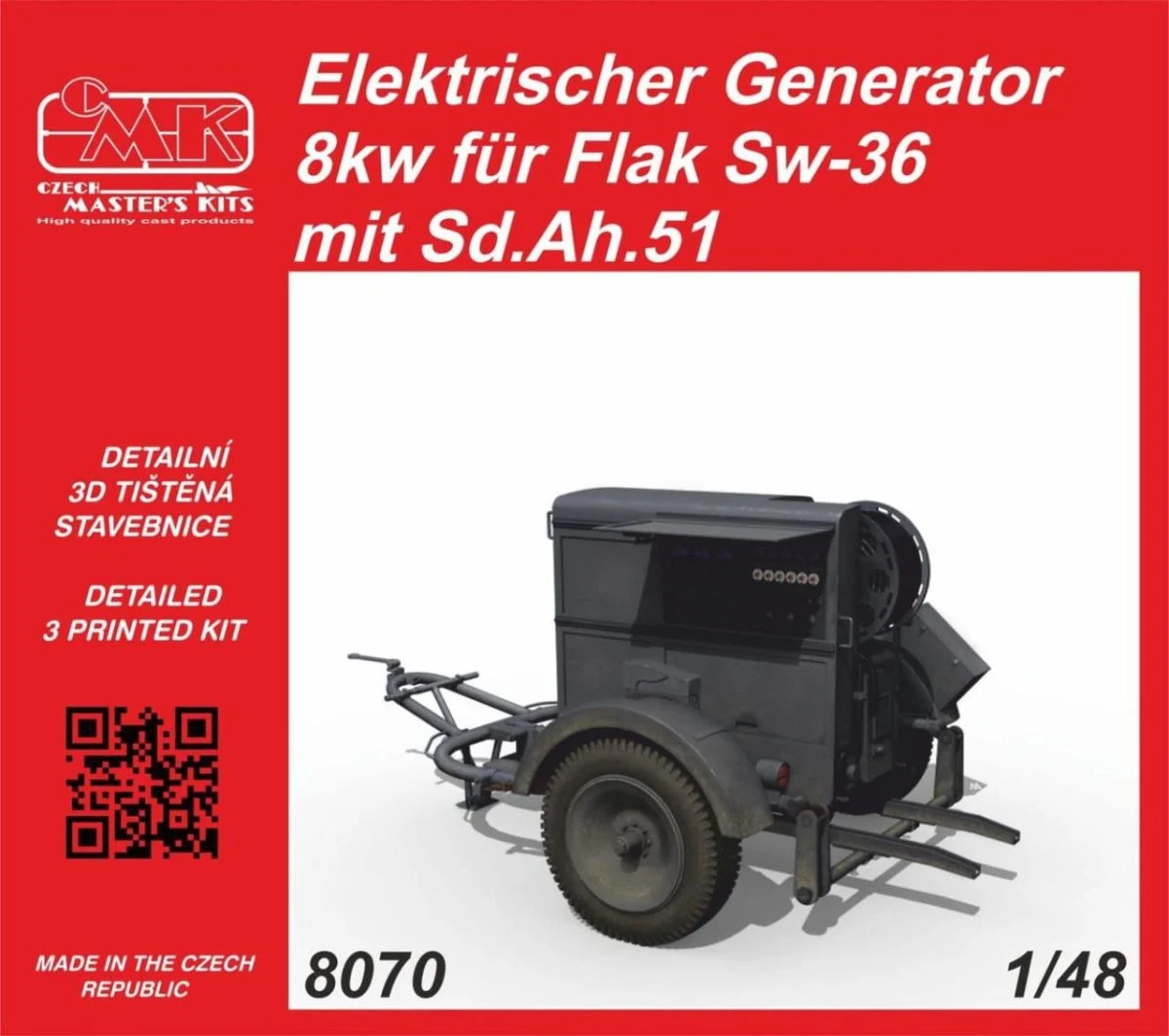 CMK 1/48 CMK Elektrischer Generator 8kw fr Flak Sw-36 mit Sd.Ah.51