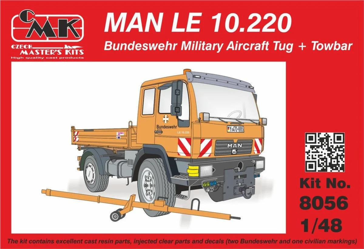 CMK 1/48 CMK MAN LE 10.220 Bundeswehr Military Aircraft Tug + Towbar Resin